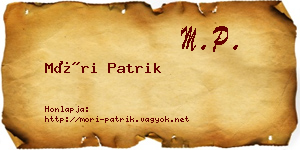 Móri Patrik névjegykártya